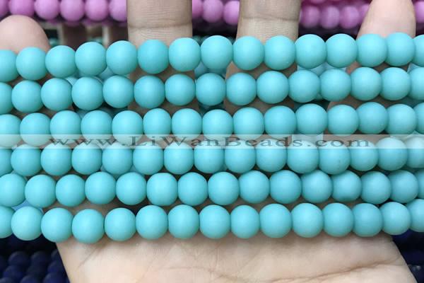 CCN5608 15 inches 8mm round matte candy jade beads Wholesale