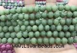 CCN5618 15 inches 8mm round matte candy jade beads Wholesale