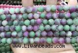 CCN5622 15 inches 8mm round matte candy jade beads Wholesale