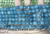 CCN5657 15 inches 8mm faceted round candy jade beads