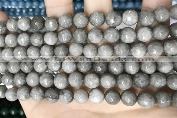 CCN5688 15 inches 8mm faceted round candy jade beads