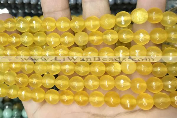 CCN5708 15 inches 8mm faceted round candy jade beads