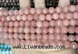 CCN5714 15 inches 8mm faceted round candy jade beads