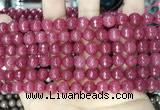 CCN5726 15 inches 8mm faceted round candy jade beads