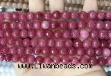 CCN5727 15 inches 8mm faceted round candy jade beads