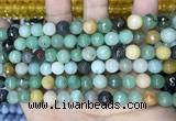 CCN5741 15 inches 8mm faceted round candy jade beads