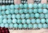 CCN5785 15 inches 10mm faceted round candy jade beads