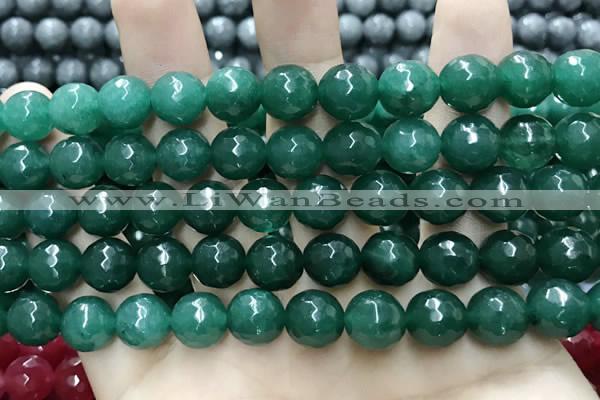 CCN5789 15 inches 10mm faceted round candy jade beads