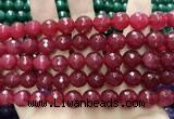 CCN5812 15 inches 10mm faceted round candy jade beads