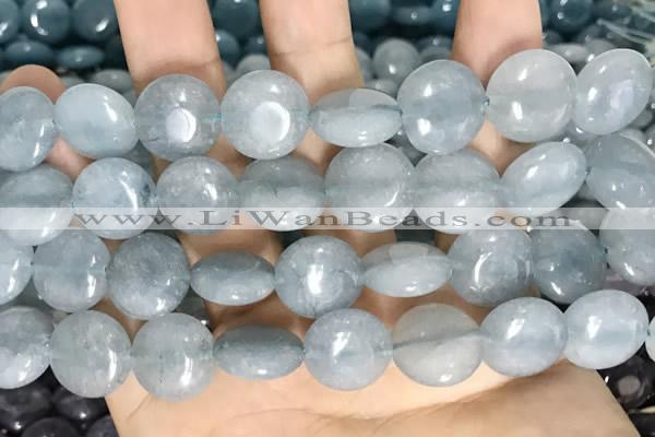 CCN5857 15 inches 15mm flat round candy jade beads Wholesale