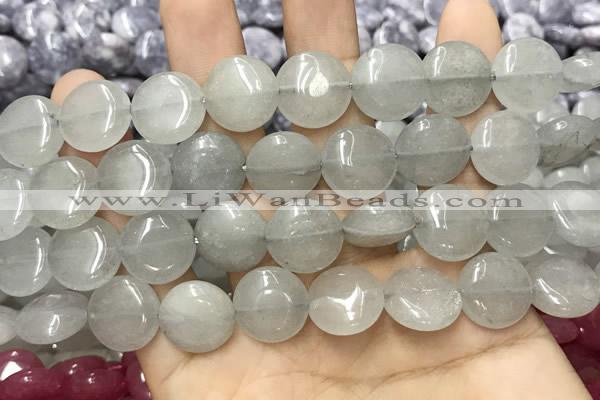 CCN5860 15 inches 15mm flat round candy jade beads Wholesale