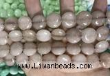 CCN5864 15 inches 15mm flat round candy jade beads Wholesale