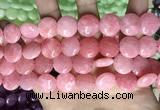 CCN5878 15 inches 15mm flat round candy jade beads Wholesale