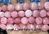 CCN5879 15 inches 15mm flat round candy jade beads Wholesale