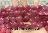 CCN5882 15 inches 15mm flat round candy jade beads Wholesale