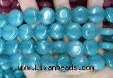 CCN5893 15 inches 15mm flat round candy jade beads Wholesale