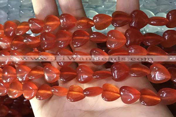 CCN5935 15 inches 12*12mm heart candy jade beads Wholesale