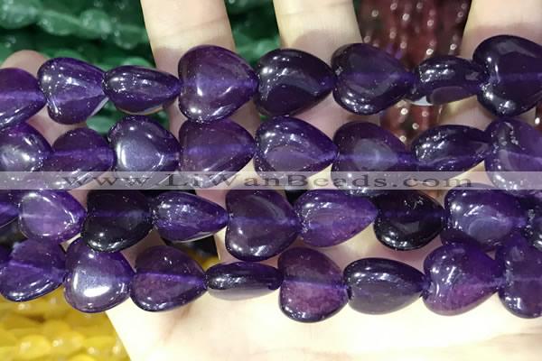 CCN5949 15 inches 14*14mm heart candy jade beads Wholesale