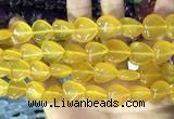 CCN5954 15 inches 14*14mm heart candy jade beads Wholesale