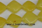 CCN596 15.5 inches 15*15mm diamond candy jade beads wholesale