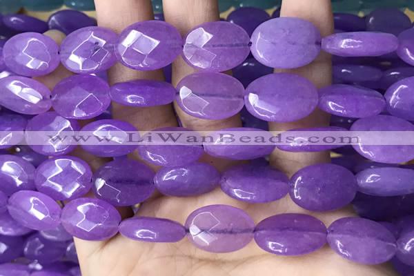 CCN5968 15 inches 13*18mm faceted oval candy jade beads