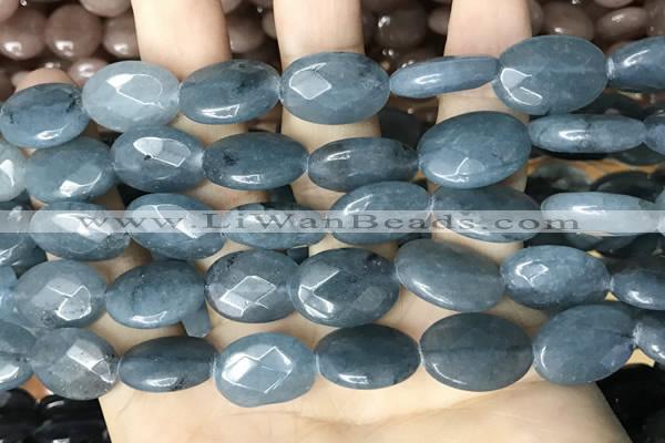 CCN5982 15 inches 13*18mm faceted oval candy jade beads