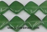 CCN599 15.5 inches 15*15mm diamond candy jade beads wholesale