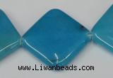 CCN607 15.5 inches 25*25mm diamond candy jade beads wholesale