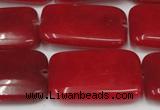 CCN612 15.5 inches 20*30mm rectangle candy jade beads wholesale