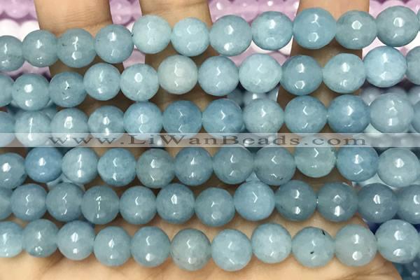 CCN6315 15.5 inches 8mm faceted round candy jade beads Wholesale