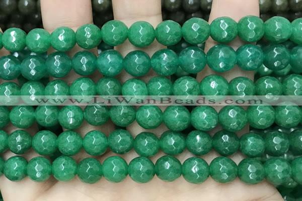 CCN6325 15.5 inches 8mm faceted round candy jade beads Wholesale