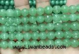 CCN6329 15.5 inches 8mm faceted round candy jade beads Wholesale