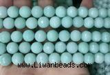 CCN6353 6mm, 8mm, 10mm, 12mm & 14mm faceted round candy jade beads