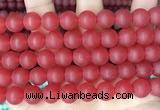 CCN6361 15.5 inches 6mm, 8mm, 10mm & 12mm round matte candy jade beads