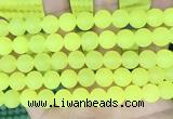 CCN6367 15.5 inches 6mm, 8mm, 10mm & 12mm round matte candy jade beads