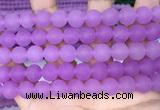 CCN6373 15.5 inches 6mm, 8mm, 10mm & 12mm round matte candy jade beads