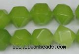 CCN666 15.5 inches 15*15mm faceted nuggets candy jade beads