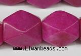 CCN672 15.5 inches 18*25mm faceted nuggets candy jade beads