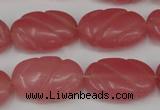 CCN681 15.5 inches 15*23mm carved oval candy jade beads wholesale