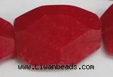 CCN693 15.5 inches 30*40mm faceted octagonal candy jade beads