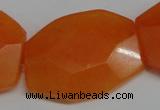 CCN696 15.5 inches 30*40mm faceted octagonal candy jade beads