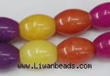 CCN723 15.5 inches 12*16mm rice candy jade beads wholesale