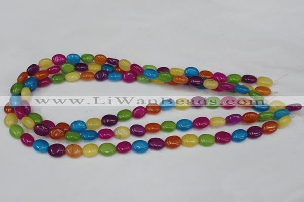 CCN724 15.5 inches 8*10mm oval candy jade beads wholesale