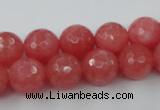 CCN770 15.5 inches 6mm faceted round candy jade beads wholesale