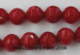 CCN773 15.5 inches 6mm faceted round candy jade beads wholesale