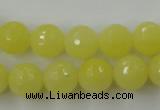 CCN793 15.5 inches 8mm faceted round candy jade beads wholesale