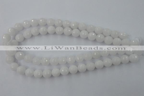 CCN819 15.5 inches 12mm faceted round candy jade beads wholesale