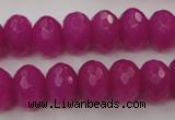 CCN906 15.5 inches 9*12mm faceted rondelle candy jade beads