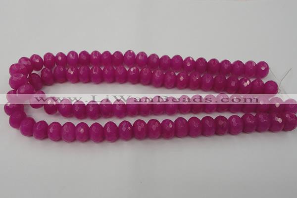 CCN906 15.5 inches 9*12mm faceted rondelle candy jade beads