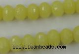 CCN907 15.5 inches 9*12mm faceted rondelle candy jade beads